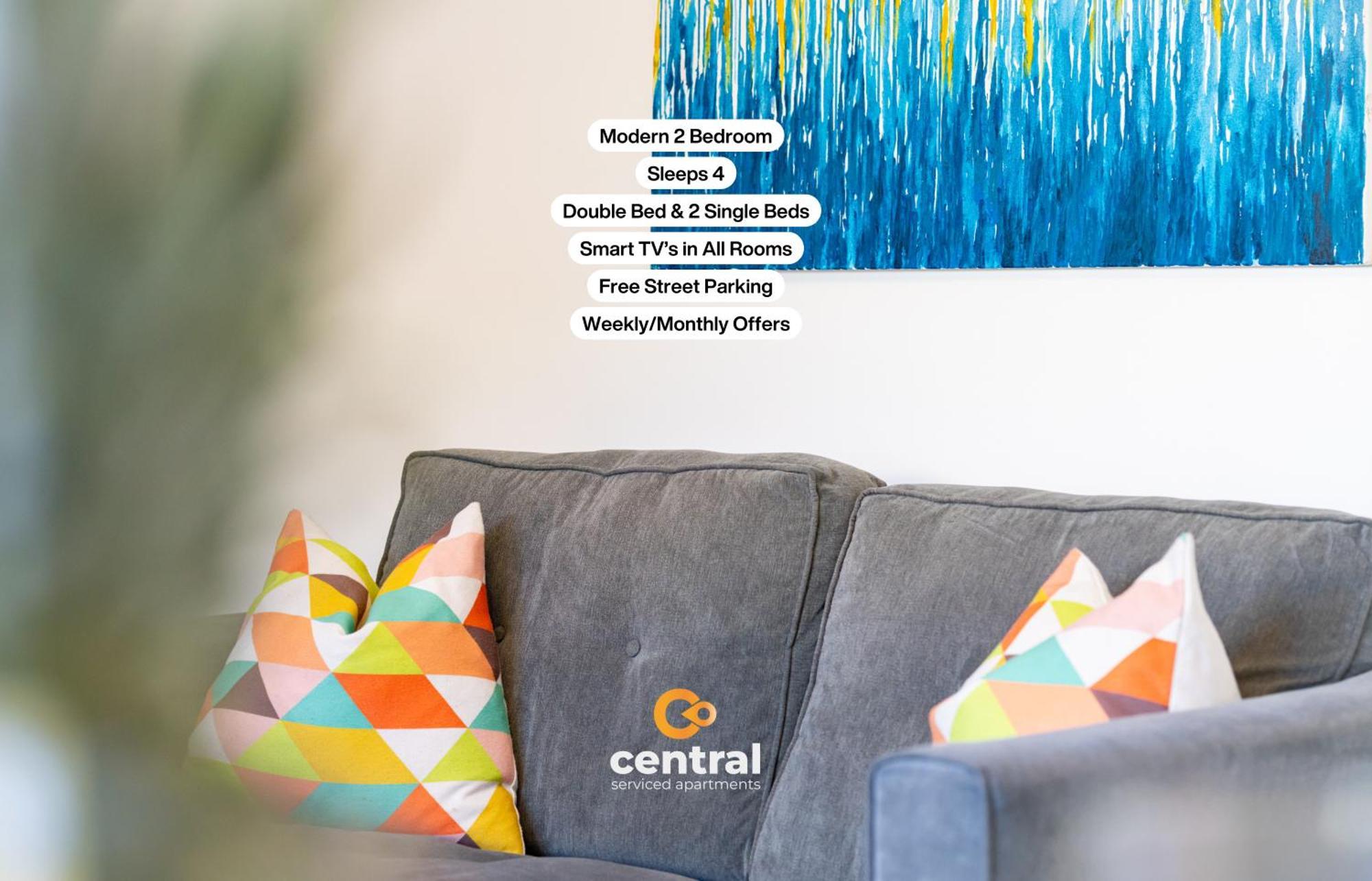 Central Serviced Apartments - 2 Bedroom - Free Street Parking - Fast Wifi - Smart Tvs In All Rooms - Ground Level - Family Neighbourhood - 3 X Double Beds - Heating 24-7 - Trade Stays - Weekly & Monthly Offers Dundee Ngoại thất bức ảnh
